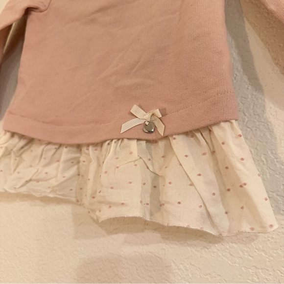 Piper & Posie Layered Long Sleeve, Flutter Collar Shirt, Size 6-9 months - Picture 4 of 8